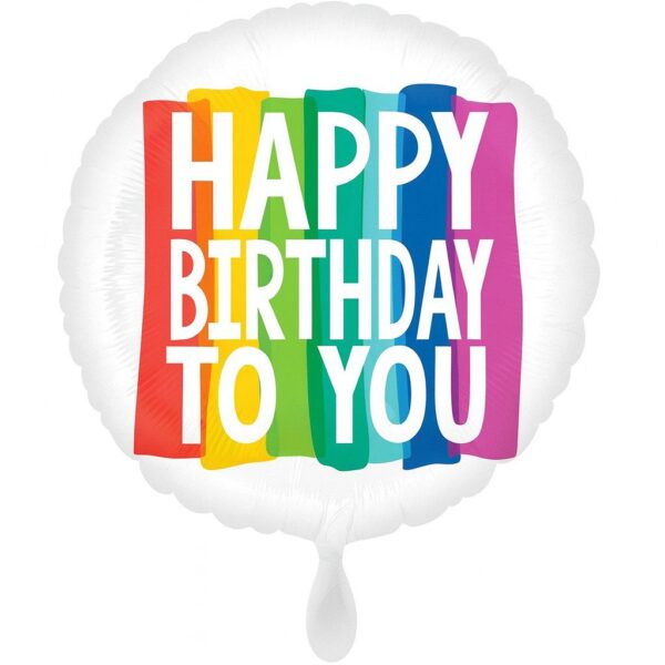 regenbogen happy birthday 71cm ballon deko ballonwerk