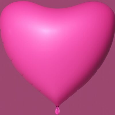 riesen herz ballon pink 173cm ballonwerk