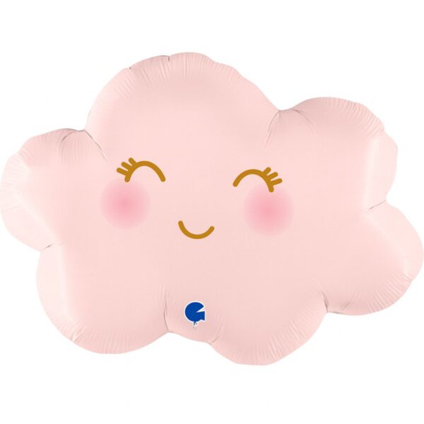 rosa wolke 61cm partydeko geburtstag taufe ballonwerk