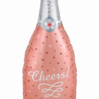 rose gold sparkling wine bottle 70cm glanzvolle partydeko ballonwerk