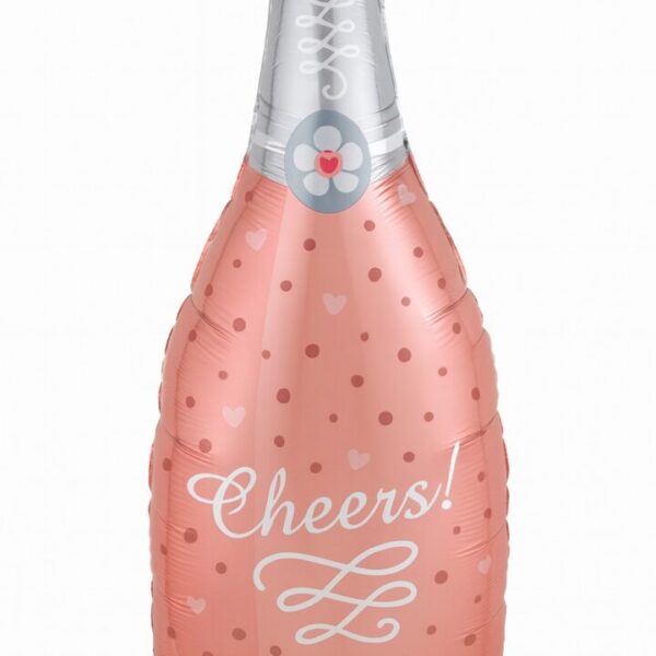 rose gold sparkling wine bottle 70cm glanzvolle partydeko ballonwerk