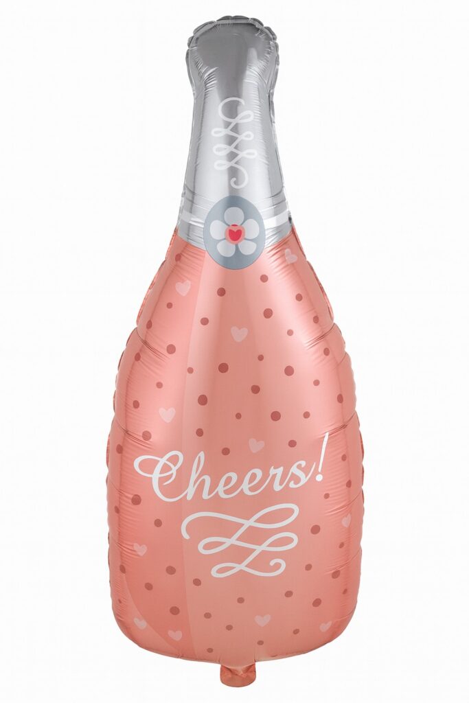 rose gold sparkling wine bottle 70cm glanzvolle partydeko ballonwerk