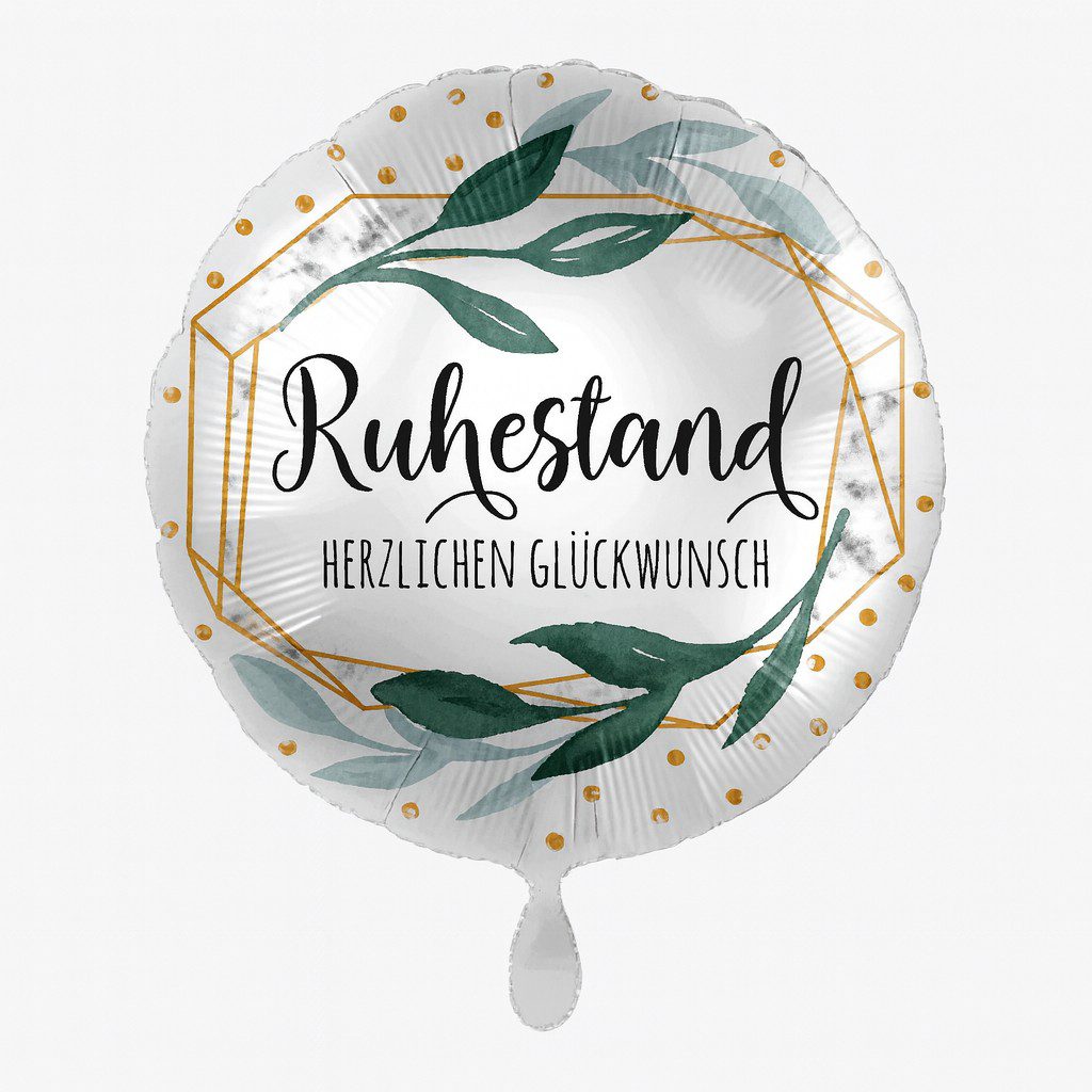 ruhestand ballon herzlichen glueckwunsch 43cm ballonwerk