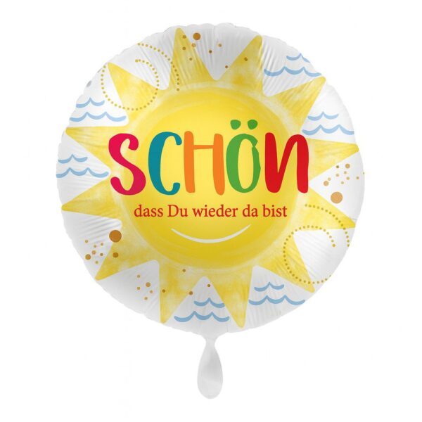 schoen dass du wieder da bist 43cm ballon deko party ballonwerk