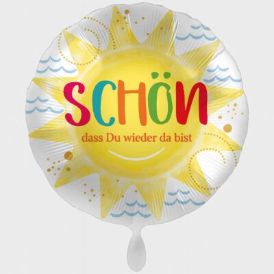 schoen dass du wieder da bist partydekoration 71cm ballonwerk
