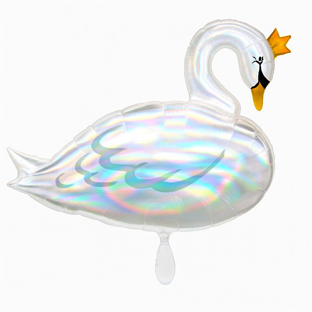 schwan ballon holographisch 73cm elegante partydeko feierhighlight schwan ballon holographisch 73cm elegante partydeko feierhighlight