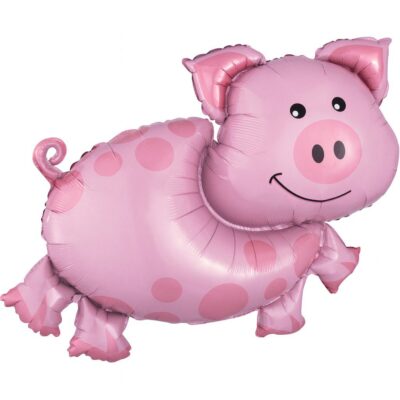 schweinchen 89cm ballon partydekoration geburtstag ballonwerk