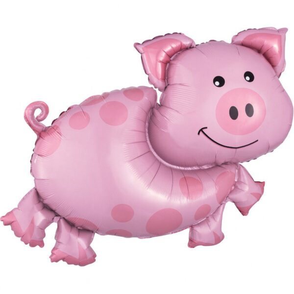 schweinchen 89cm ballon partydekoration geburtstag ballonwerk