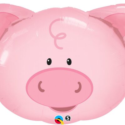 schweinchenkopf ballon 76cm lustige partydeko feierhighlight