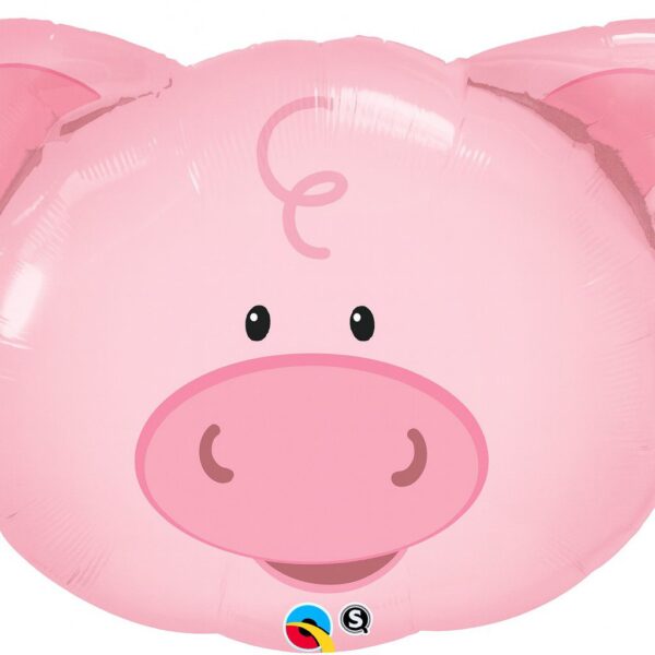 schweinchenkopf ballon 76cm lustige partydeko feierhighlight