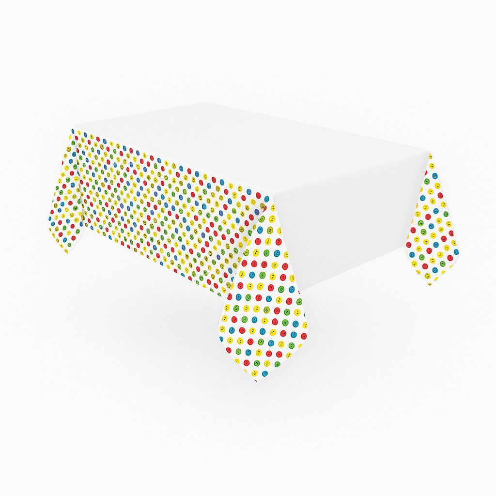 smiley tischdecke 115x175cm partydeko ballonwerk 2