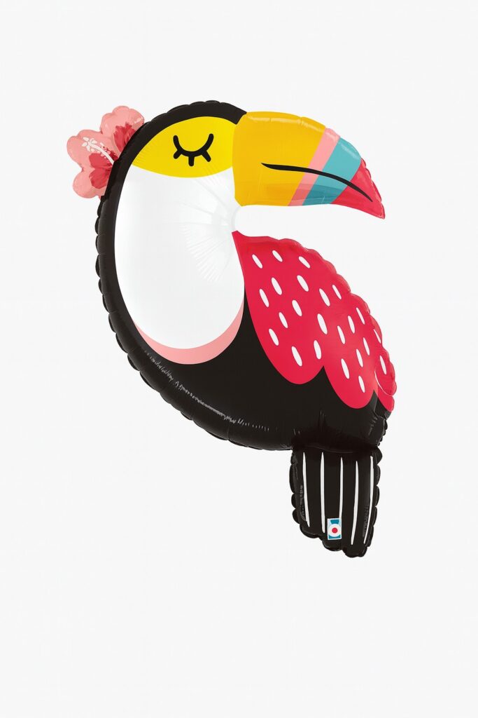 sommer tukan ballon 102cm exotische deko ballonwerk