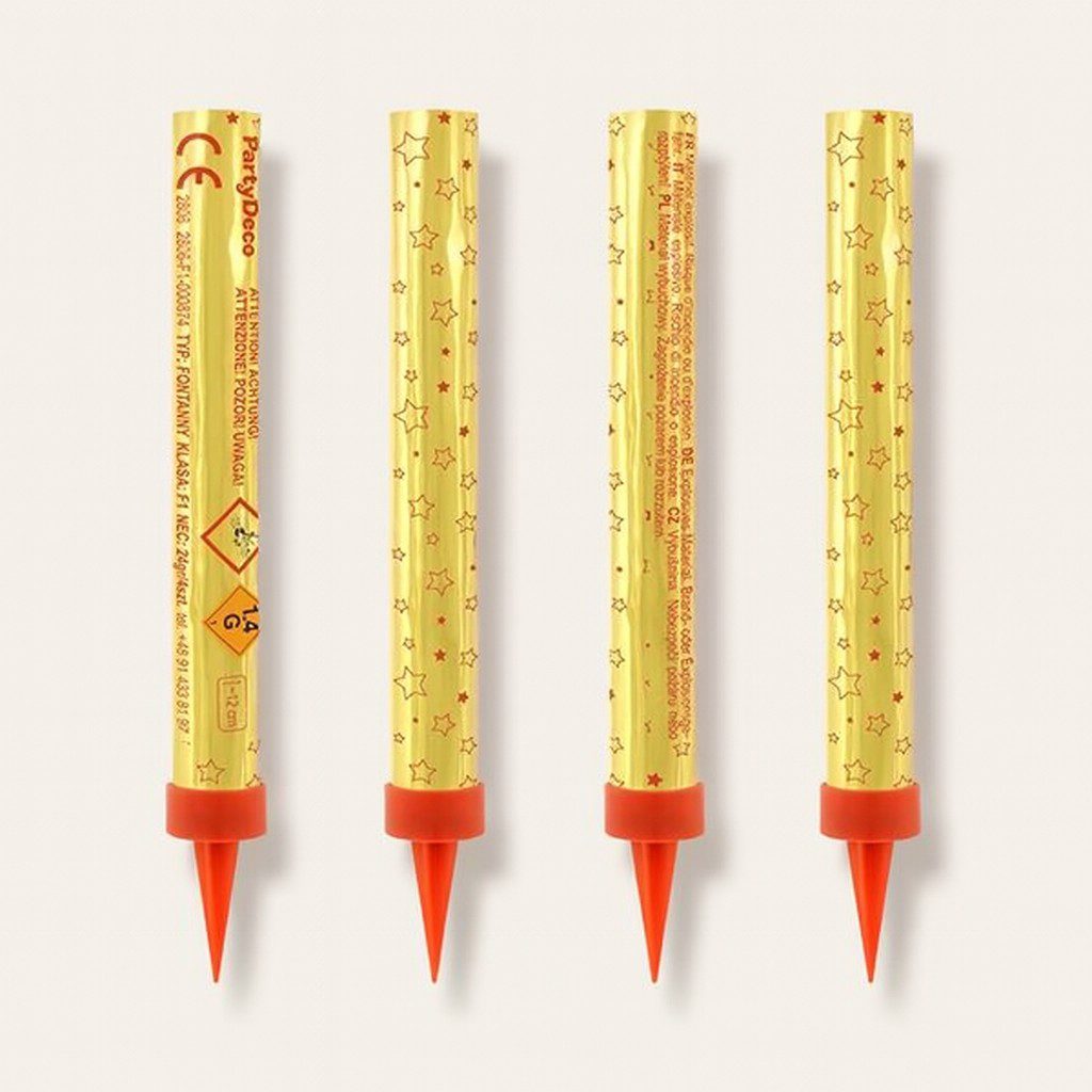 spruehkerzen 12cm 4 stueck festliche torten deko ballonwerk