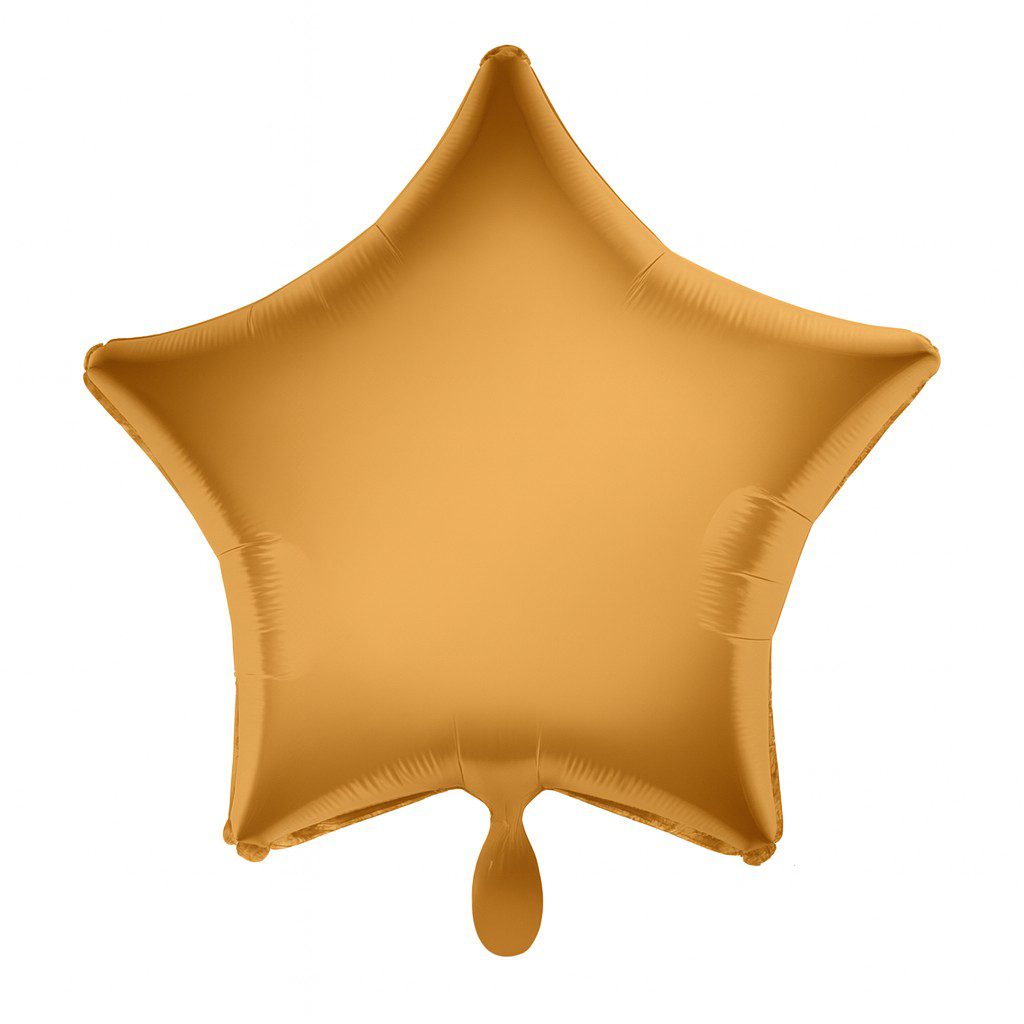 stern folienballon gold glaenzend 43cm dekoration ballonwerk