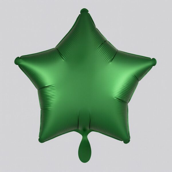 stern folienballon gruen matt 43cm dekoration ballonwerk