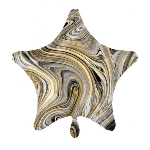 stern folienballon marmoriert 43cm dekoration ballonwerk