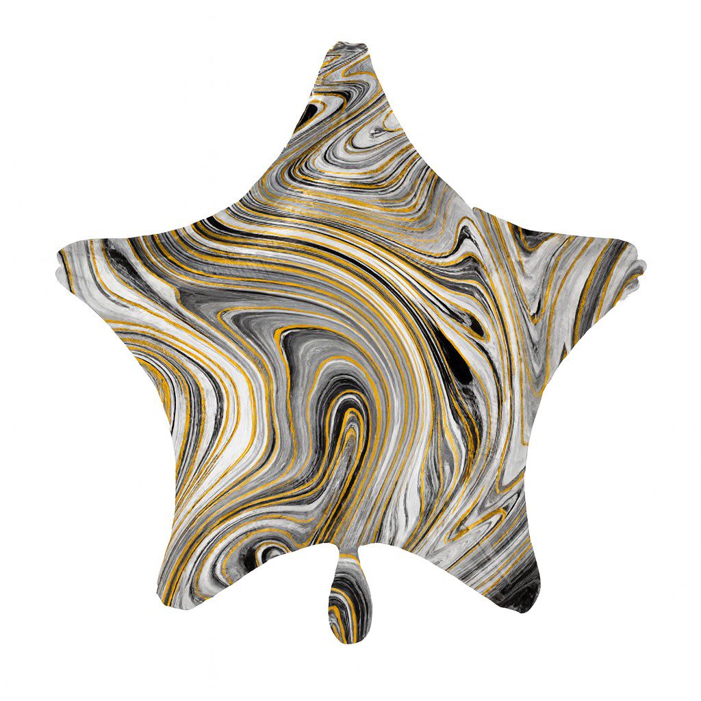 stern folienballon marmoriert 43cm dekoration ballonwerk