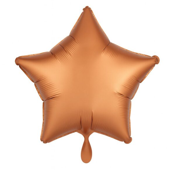 stern folienballon orange matt 43cm dekoration ballonwerk