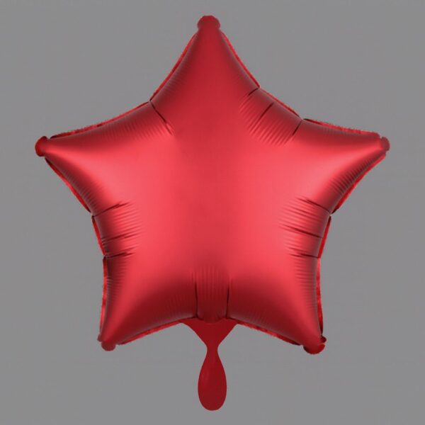 stern folienballon rot matt 43cm dekoration ballonwerk