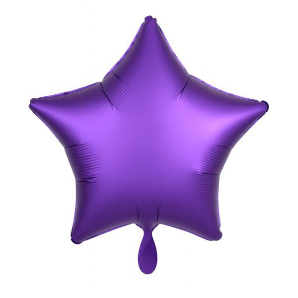 stern folienballon violett matt 43cm dekoration ballonwerk