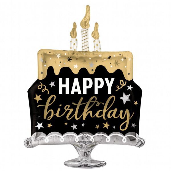 torte mit kerzen happy birthday 73cm partydeko geburtstag ballonwerk 2