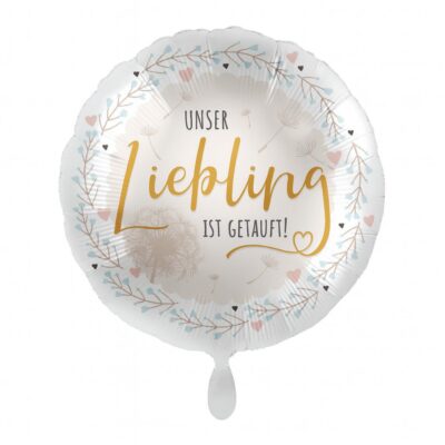 unser liebling ist getauft tischdekoration 43cm partydeko ballonwerk
