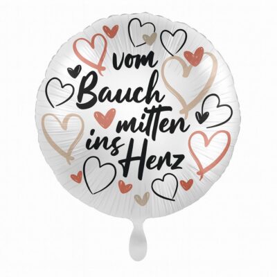 vom bauch mitten ins herz 43cm ballon ballonwerk