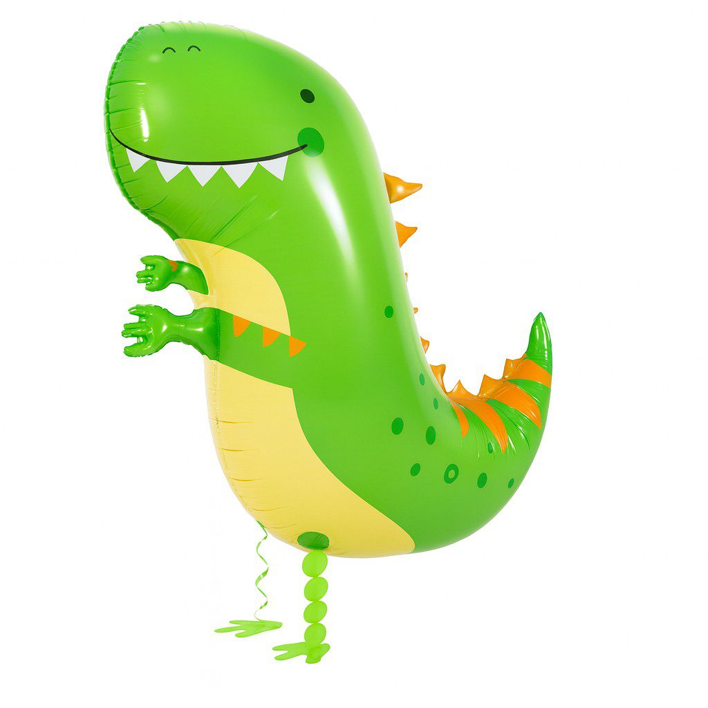 walking ballon buddie dino 65cm abenteuer partydeko feierhighlight