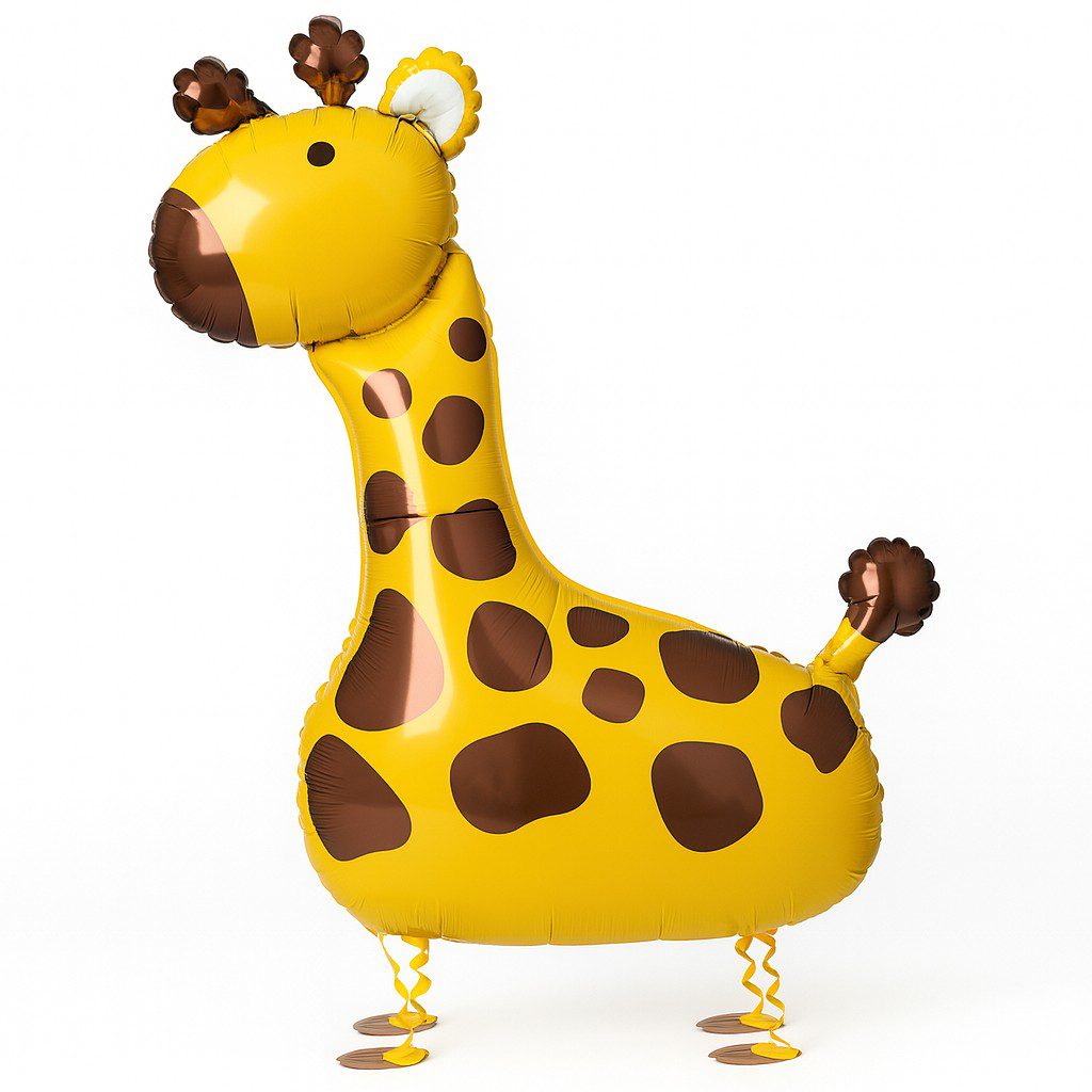 walking ballon buddie giraffe 109cm tierische deko ballonwerk