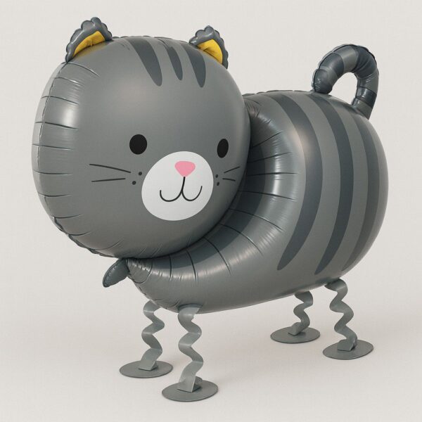 walking ballon buddie katze 75cm niedlicher partyballon ballonwerk