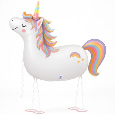 walking einhorn 91cm highlight ballon ballonwerk