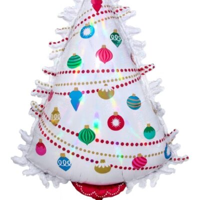 weihnachtsbaum weiss holographisch 91cm festliche deko ballonwerk