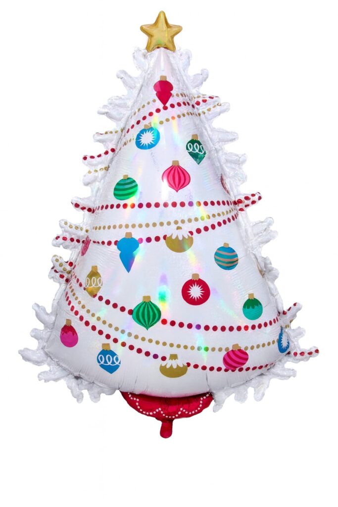 weihnachtsbaum weiss holographisch 91cm festliche deko ballonwerk