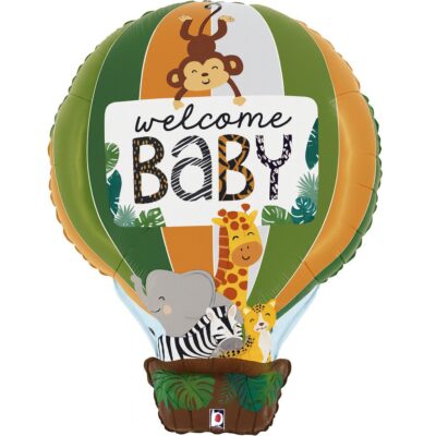 welcome baby jungle animals 61cm highlight ballon ballonwerk