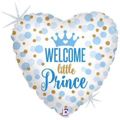 welcome little prince 46cm geburtstagsdeko partydekoration ballonwerk
