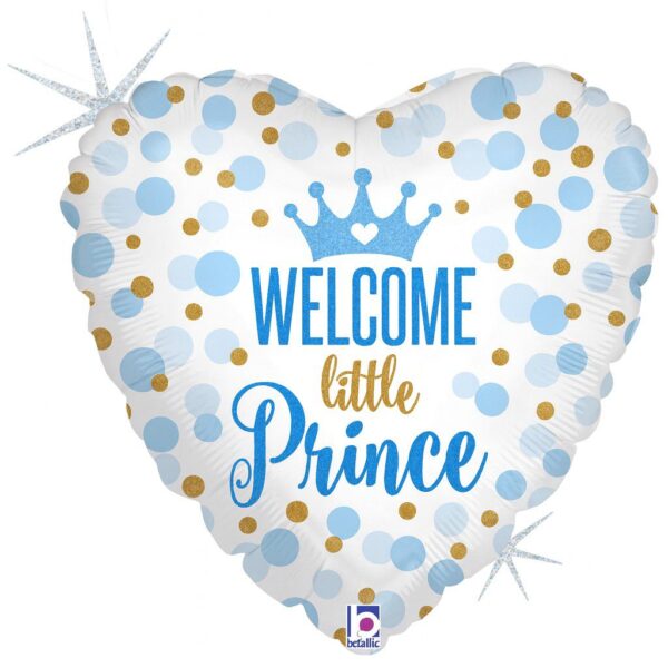 welcome little prince 46cm geburtstagsdeko partydekoration ballonwerk