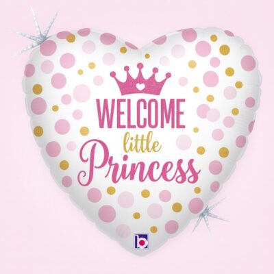 welcome little princess 46cm geburtstagsdeko partydekoration ballonwerk