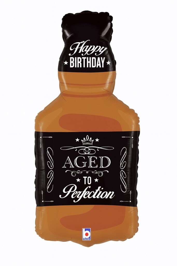 whiskey flasche aged to perfection 86cm ballon ballonwerk