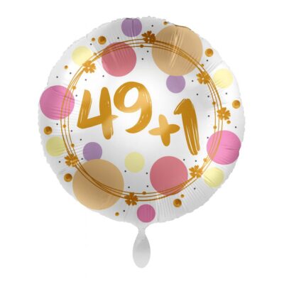 zahlenballon 49 plus 1 43cm ballonwerk