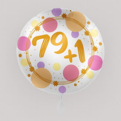 zahlenballon 79 plus 1 43cm highlight deko ballonwerk
