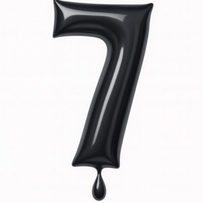 zahlenballon 86cm schwarz matt zahl 7 xl ballonwerk