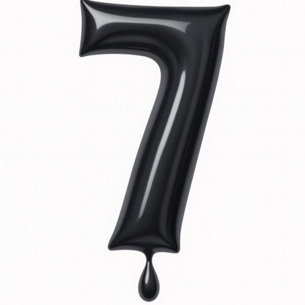 zahlenballon 86cm schwarz matt zahl 7 xl ballonwerk