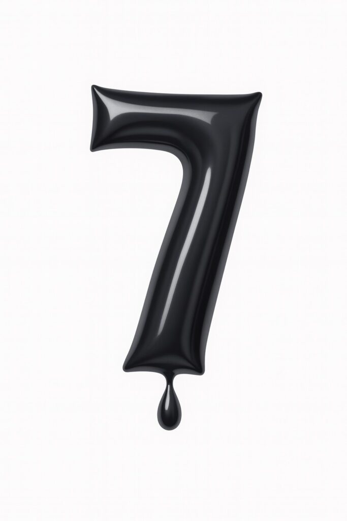 zahlenballon 86cm schwarz matt zahl 7 xl ballonwerk