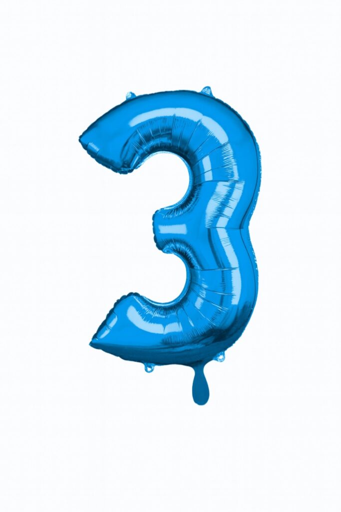 zahlenballon xl 66cm dunkelblau glaenzend zahl 3 ballonwerk
