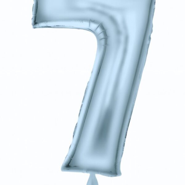 zahlenballon xl 86cm hellblau matt zahl 7 party dekoration ballonwerk